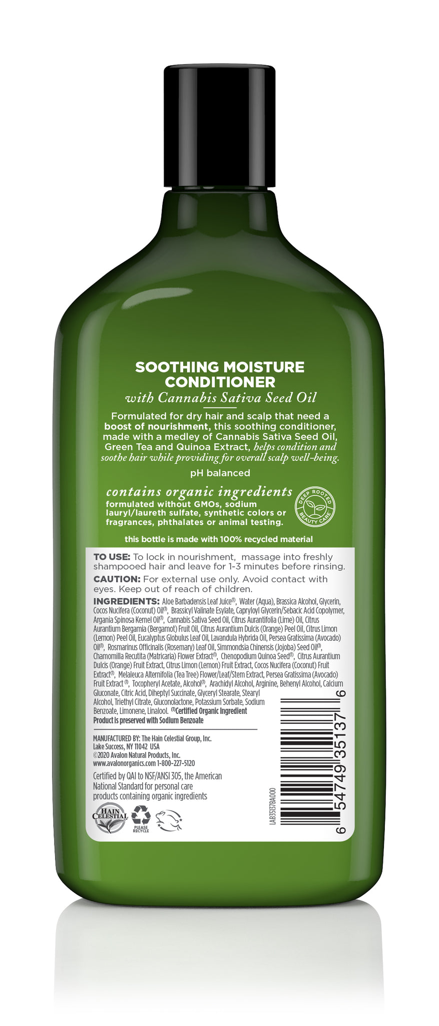 Soothing Moisture Cannabis Sativa Seed Oil – Avalon Organics