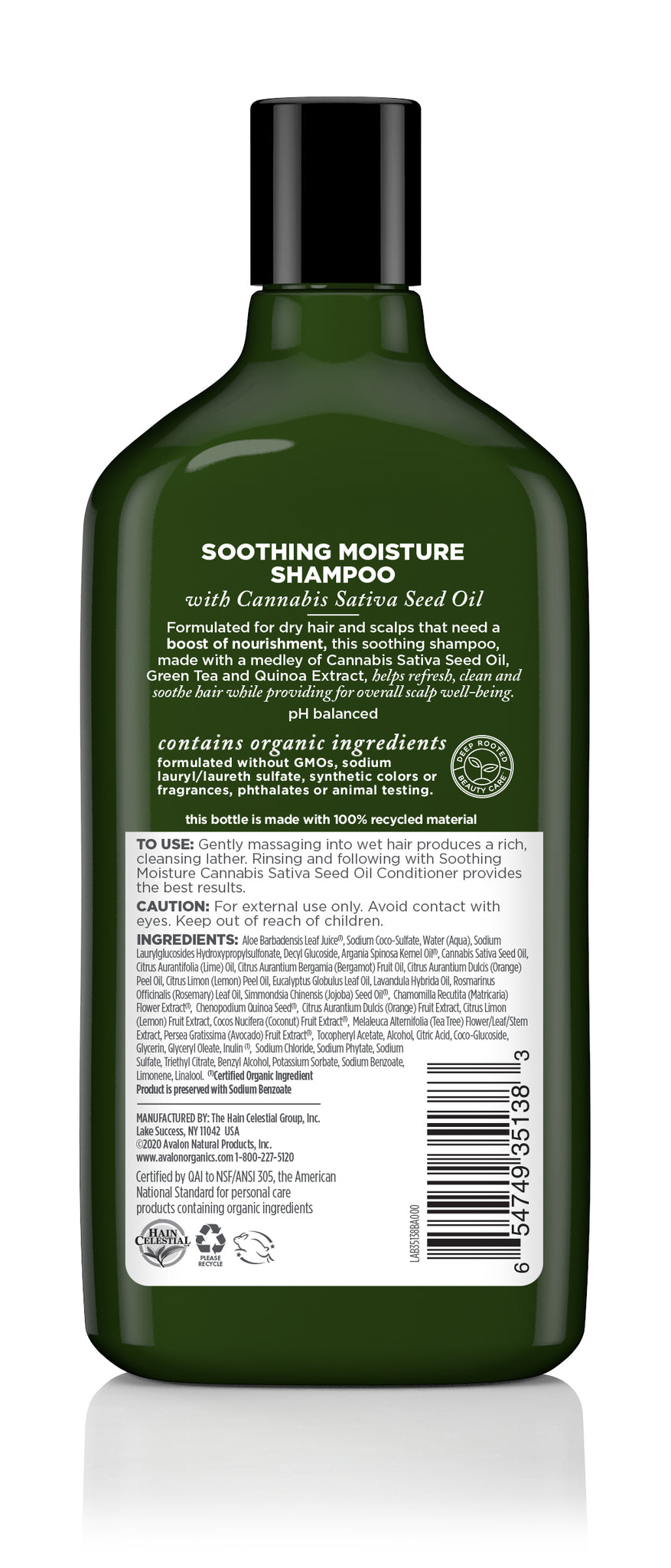 Soothing Moisture Cannabis Sativa Seed Oil – Avalon Organics